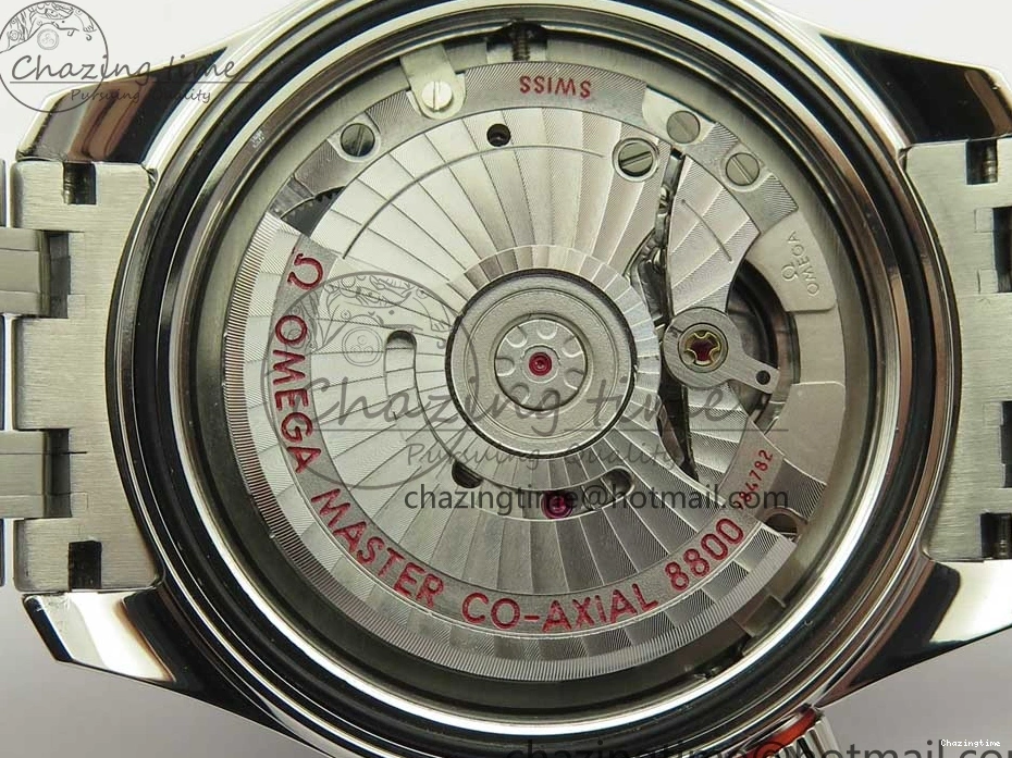 0113 Effortless 2018 Seamaster Diver 300M OMF Best Edition Blue Ceramic Gray Dial on SS Bracelet A8800 (Black Balance Wheel) 7958